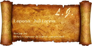Leposa Julianna névjegykártya